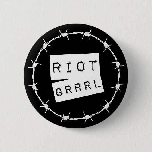 Riot Grrl Grunge Button Badge (Voorkant)