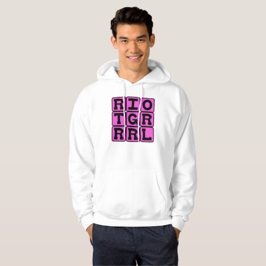 Riot Grrl, Music Genre Hoodie (Voorkant volledig)