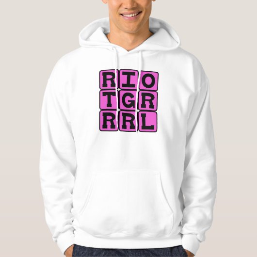 Riot Grrl, Music Genre Hoodie (Voorkant)