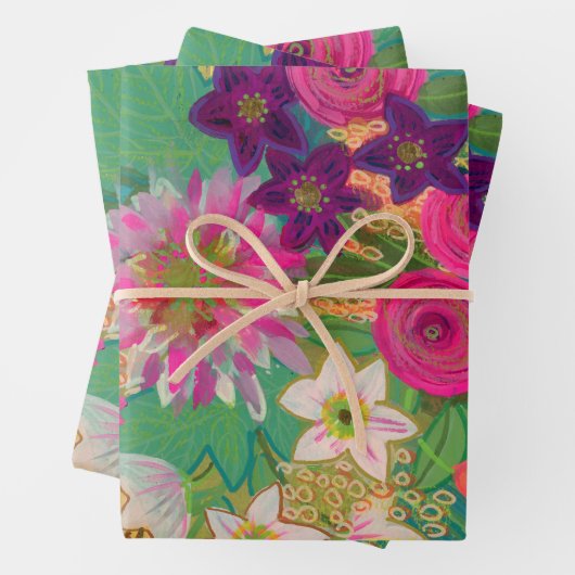 Riot of Pink Gift Wrap Inpakpapier Vel (In situ)