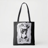 Riot Purrul Girl Epic Punk Vibes Cool Cat Design Tote Bag (Voorkant)