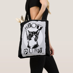 Riot Purrul Meisje Epische Punk Vibe Koele Kat Ont Tote Bag