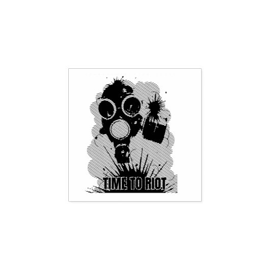 Riot Tijd Rubberstempel (Afrduk)