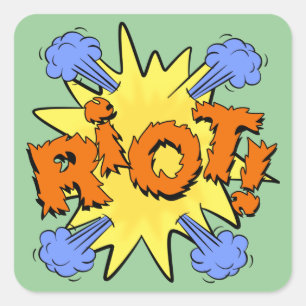 Riot Vierkante Sticker
