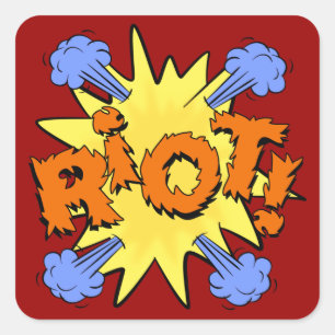 Riot Vierkante Sticker