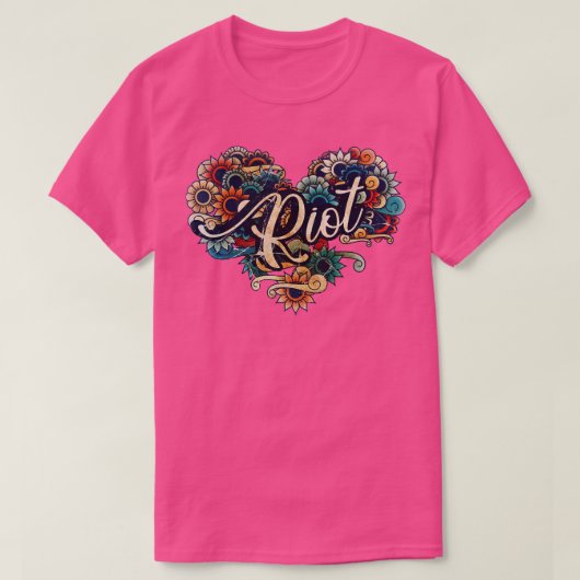 Riot VIGNETTE  KLEUR T-shirt (Design voorkant)