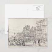 Riots in het West End of London Briefkaart (Voorkant / Achterkant)