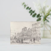 Riots in het West End of London Briefkaart (Staand voorkant)