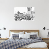 Riots in het West End of London Canvas Afdruk (Insitu (Slaapkamer))