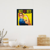 Riots niet Diëten -  feminisme Poster (Keuken)