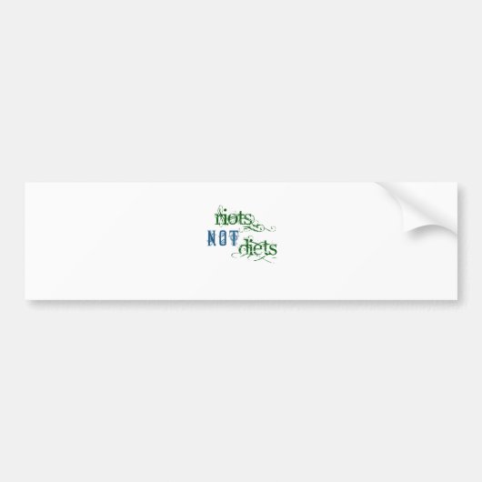 Riots niet eten bumpersticker (Voorkant)