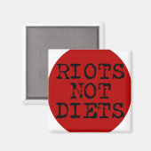 Riots niet eten magneet (Voorkant / Achterkant)
