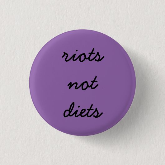 Riots niet eten ronde button 3,2 cm (Voorkant)