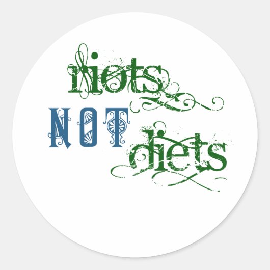 Riots niet eten ronde sticker (Voorkant)