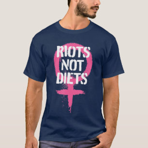 Riots niet voedt feministische Punk grafische beel T-shirt