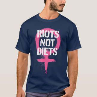 Riots niet voedt feministische Punk grafische beel T-shirt