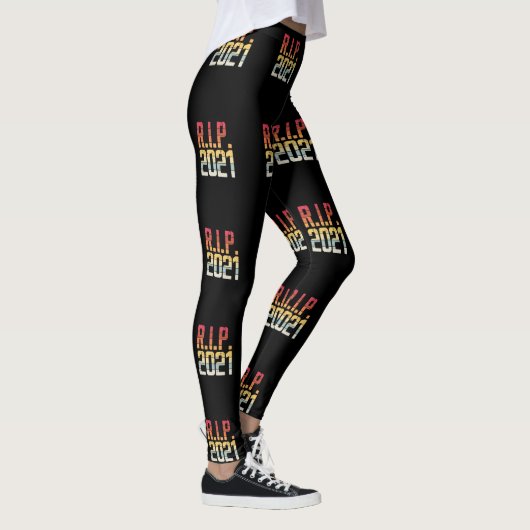 RIP 2021 New Years Eve Funny Quote Leggings (Rechts)