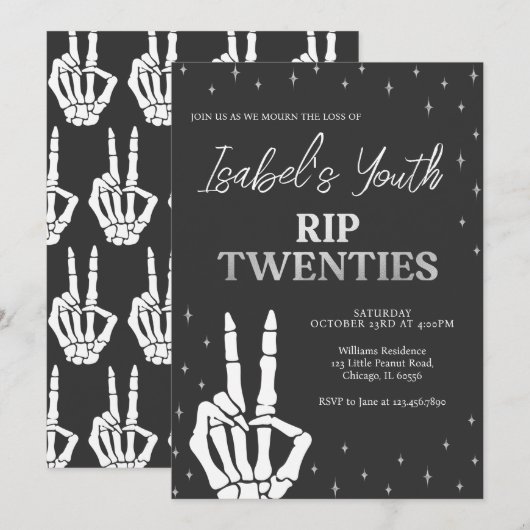 RIP 20 Halloween verjaardag Kaart (Voorkant / Achterkant)