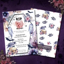 RIP 20 Verjaardag Gothic Halloween Mijlpaal begraf