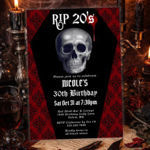 RIP 20er Gothic Schedel Dood aan mijn 20er 30e Ver