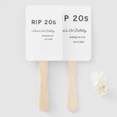 RIP 20s 21st birthday simple minimal brunch date n Handwaaier (Voorkant en achterkant)