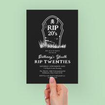 RIP 20s 30e verjaardagsuitnodiging
