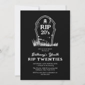 RIP 20s 30e verjaardagsuitnodiging Kaart (Voorkant)
