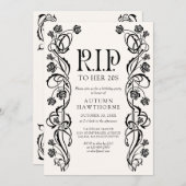 RIP 20s 30s Gothic Halloween Birthday Kaart (Voorkant / Achterkant)