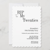 RIP 20s 30th Birthday Minimal Party Kaart (Voorkant)