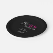 RIP 20s 30th Birthday Party Black Pink Papieren Bordje (Gekanteld)