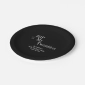 RIP 20s 30th Birthday Party Zwart-wit Papieren Bordje (Gekanteld)