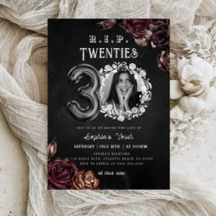 RIP 20s 30th Verjaardag Dood aan mijn Jeugd Foto Kaart