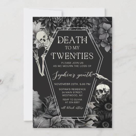 RIP 20s 30th Verjaardag Dood aan mijn jeugd Kaart (Voorkant)