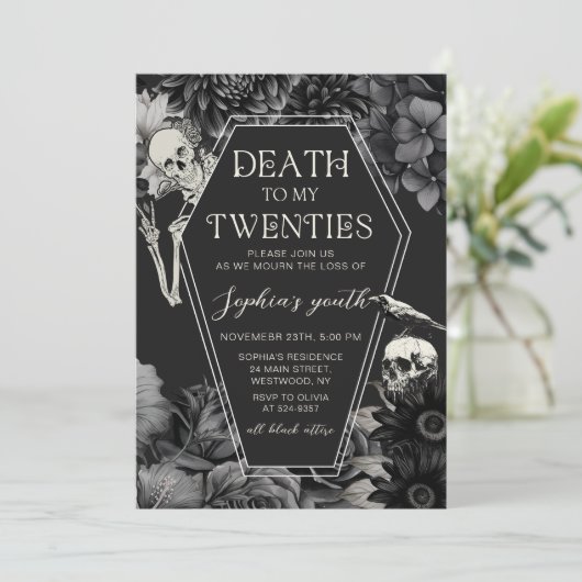 RIP 20s 30th Verjaardag Dood aan mijn jeugd Kaart (Staand voorkant)