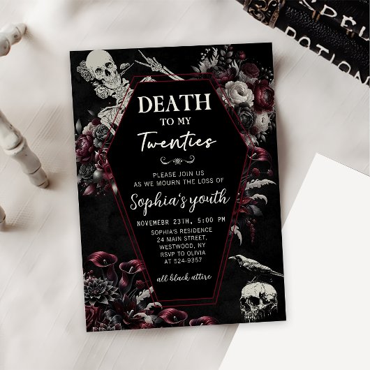 RIP 20s 30th Verjaardag Dood aan mijn jeugd Kaart