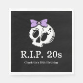 Rip 20s Coquette Esthetische Bow 30e verjaardagsfe Servet (Voorkant)