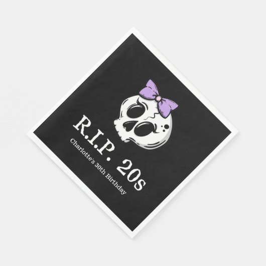 Rip 20s Coquette Esthetische Bow 30e verjaardagsfe Servet (Hoek)