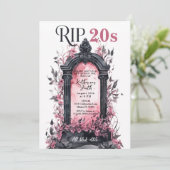 Rip 20s Dood aan mijn Jeugd 30ste Roze Verjaardags Kaart (Staand voorkant)