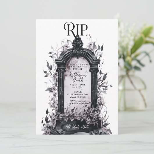 Rip 20s Dood aan mijn Jeugd 30ste Roze Verjaardags Kaart (Staand voorkant)