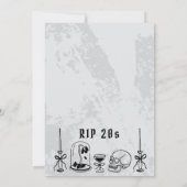 RIP 20s Doodle Stone Look Funeral 30th Birthday Kaart (Achterkant)