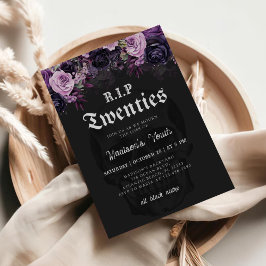 RIP 20s Floral Death to my Youth 30th Birthday Kaart