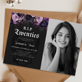 RIP 20s Floral Death to my Youth 30th Birthday  Kaart