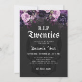 RIP 20s Floral Death to my Youth 30th Birthday Kaart (Voorkant)