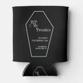 RIP 20s Gothic 30th Birthday Party Zwart-wit Blikjeskoeler (Voorkant)