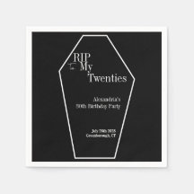 RIP 20s Gothic 30th Birthday Party Zwart-wit