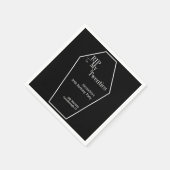 RIP 20s Gothic 30th Birthday Party Zwart-wit Servet (Hoek)