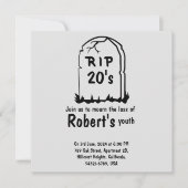 Rip 20's grappige 30e verjaardag kaart (Voorkant)