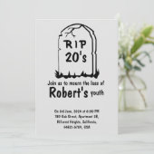 Rip 20's grappige 30e verjaardag kaart (Staand voorkant)