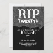 Rip 20's grappige zwart 30e verjaardag kaart (Voorkant)