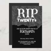 Rip 20's grappige zwart 30e verjaardag kaart (Voorkant / Achterkant)